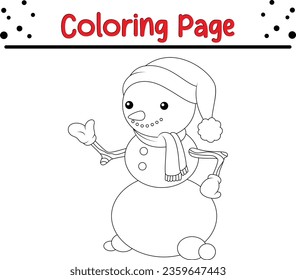 Happy Christmas cartoon snowman