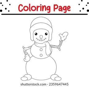 Happy Christmas cartoon snowman