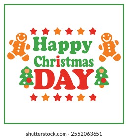 Happy Christmas Day Typography Design For Christmas