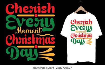 Happy christmas Day Typography T-shirt Design