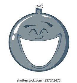 Happy Christmas Decorations - Christmas ball with a big smile