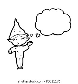 happy christmas elf cartoon