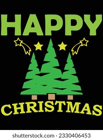 Happy christmas EPS file for cutting machine. You can edit and print this vector art with EPS editor.