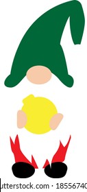 Happy Christmas Gnome with christmas decoration 