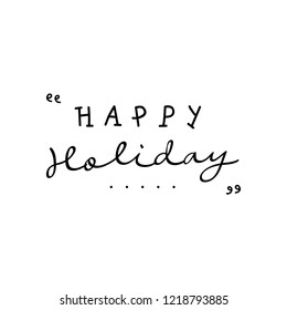 Happy Christmas holiday greeting typography style