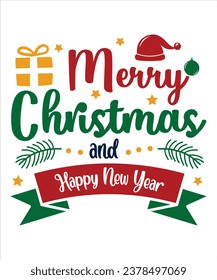 Happy Christmas holiday typography graphic vector design