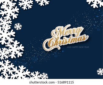 Happy christmas holidays vector design