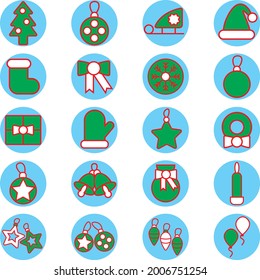 Happy christmas, illustration, vector on a white background.