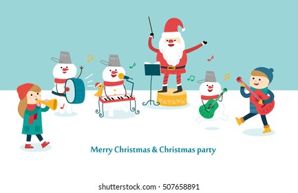 Happy Christmas Party. vector illustration