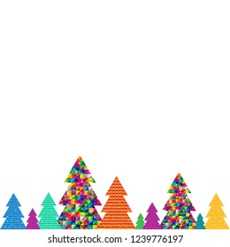 Happy Christmas Postcard With Gradient Mesh, Vector Illustration