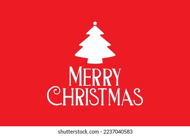 Navidad feliz tipo rojo y blanco 