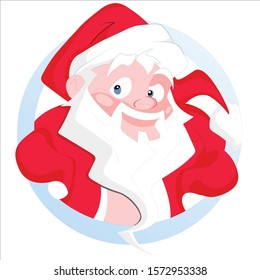 A Happy christmas with Santa Claus Vector in Christmas Day