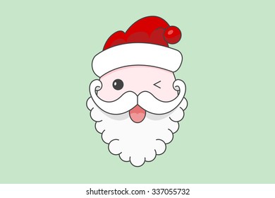 Happy Christmas Santa Claus. Vector illustration Eps 10.