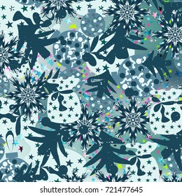 happy christmas seamless color pattern