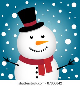Happy Christmas snowman