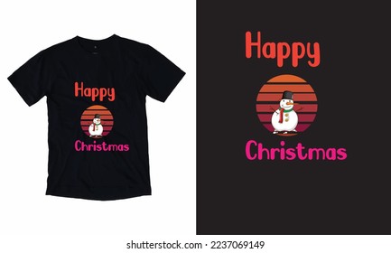 Happy Christmas T Shirt Design Custom Design 
