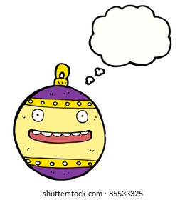 happy christmas tree decoration character