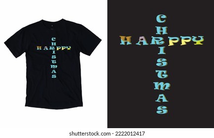 Happy Christmas T-shirt. Custom T-shirt Design.