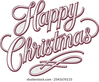 Happy Christmas Typography ,Vector Style