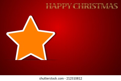 Happy Christmas Vector Background with Star. EPS 10. Easy to edit. Perfect for invitations or announcements.