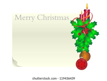 Happy Christmas vector card background