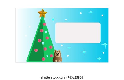 Happy Christmas vector and new year of dog 2018