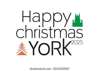 Happy Christmas York Vector Style