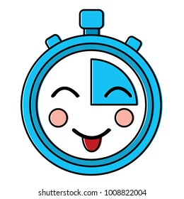 happy chronometer kawaii icon image 