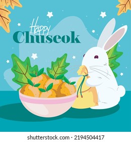 happy chuseok cartel with a bunny