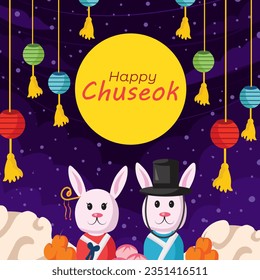 Happy Chuseok day illustration vector