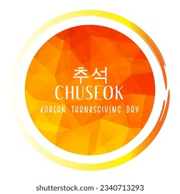 happy chuseok day vector illustration. 추석 is an Chuseok, also known as Korean Thanksgiving Day, is one of the most important and festive holidays of the year.