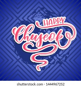 Happy Chuseok -  hand lettering vector.