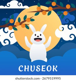 Ilustración de Chuseok feliz en estilo de diseño de gradiente
