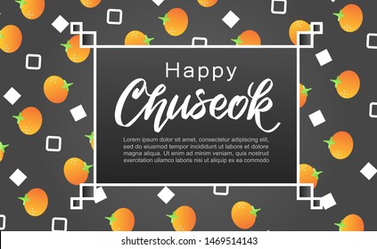 Happy chuseok illustration template vector