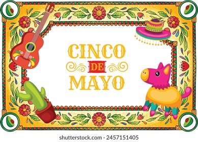 Happy Cinco de mayo, banner template for Cinco de mayo celebration.

