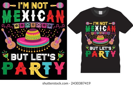 Happy Cinco de mayo Colorful typography t-shirt design vector template. Cinco de mayo Design. Holiday Mexico festival. Cinco de Mayo Mexican design ready for print, poster, banner, Unique vector. 