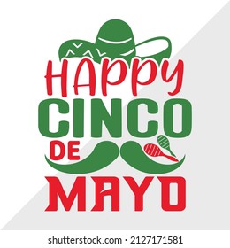 Happy Cinco De Mayo holiday printable vector illustration