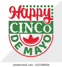Happy Cinco De Mayo holiday printable vector illustration
