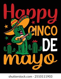 Happy Cinco De Mayo Happy Nacho Party Shirt Druckvorlage Typografie Design für Kunst