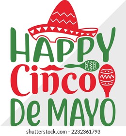 Happy Cinco De Mayo SVG Printable Vector Illustration