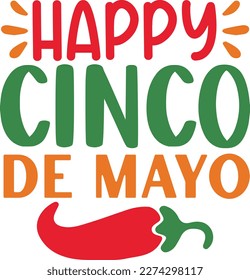 Happy cinco de mayo de mayo svg