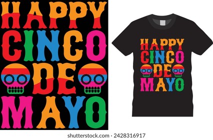 Feliz cinco de mayo.cinco de mayo t shirt design vector template.Cinco de mayo motivational quote typography unique vectortrending festival t shirt design.This t shirt design ready para cualquier artículo impreso
