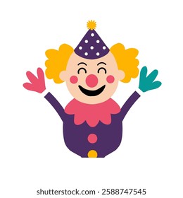 happy circus clown.clown vektor icon