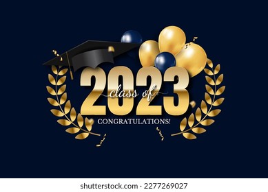 Happy Class of 2023 Greeting Vector Illustration EPS10