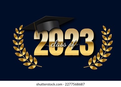 Happy Class of 2023 Greeting Vector Illustration EPS10