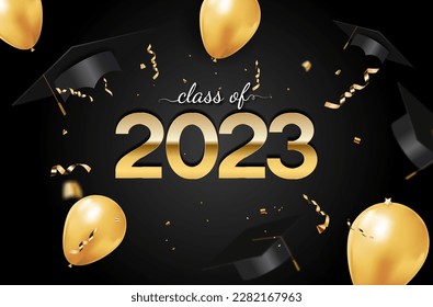 Happy Class of 2023 Greeting Vector Illustration EPS10
