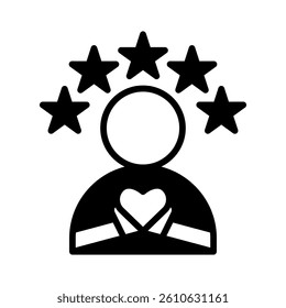 Happy Client Icon Element for Design