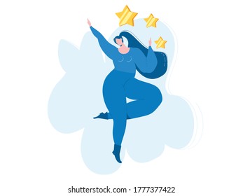 Happy client, testimonials Vector illustration for web banner, infographics, mobile. 