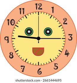 Cara de reloj feliz con Fuentes atractivas