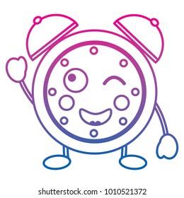 happy clock kawaii icon image 